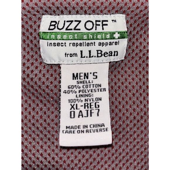 LL Bean Mens Buzz Off Insect Shield Shirt Size XL Fishing Outdoor LS Vented EUC - Picture 10 of 10